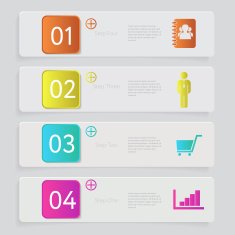 Infographic Design number banners template graphic or website layout N77