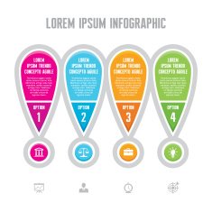 Infographic Business Concept Vector Banners in Flat Style N2