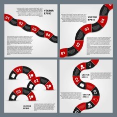 Set of Infographics vector design template N11