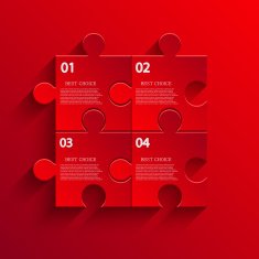 Vector modern puzzle icon Eps 10 illustration N4