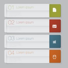 Infographic Design number banners template graphic or website layout N80