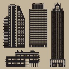 Buildings set with skyscrapers N2