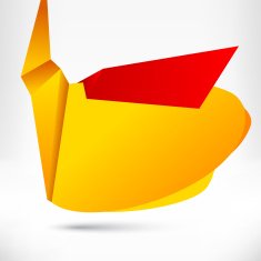 Blank empty speech bubble Origami banner background N31