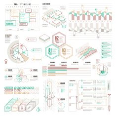 Line UI Infographic Elements - Complete Set N5