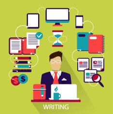 Flat design Freelance career Writing