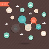 colorful round diagram metaball infographics N33