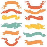 Vector Set of Ribbons for Your Text N16