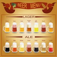 Beer menu set creating your own infographics N9