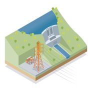 Isometric hydroelectric power station N2
