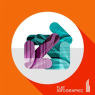 Geometric infographic in trendy flat style N180