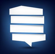 Paper white separated speech bubble N6