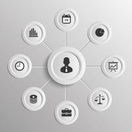 Infographic design on the grey background N20