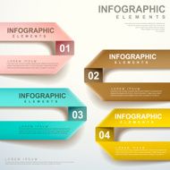 vector abstract label folding infographics
