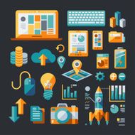 Flat Design Elements - Tech &amp; IT N2