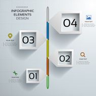 Abstract 3d paper timeline infographics design N2