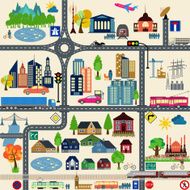 Modern city map elements for generating your own infographics N9