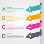 Colorful arrow options infographic