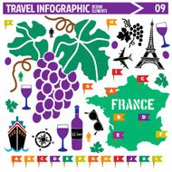 travel France infographic design elements N2