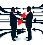 International Business Men Handshake Agreement Meeting