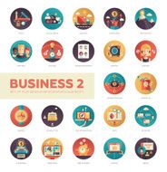 Set of modern flat design business infographics icons N8