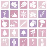 Vector Set of Plants Icons N8