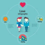Love infographics vector illustration
