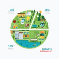 Infographic business graph shape template design route to succes N2