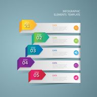 Infographic design template Business concept with 5 options N2