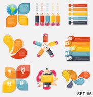 Collection of Infographic Templates for Business Vector Illustration eps10 N2