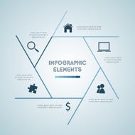 Infographic elements pentagon N3