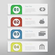 Design number banners template graphic or website layout N41