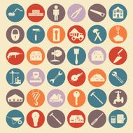 Set of house repair tools icons N6