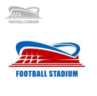Football or soccer stadium building icon