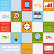 Business infographic color squares N2