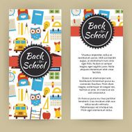 Vector Flyer Template of Flat design Back to School Education N2