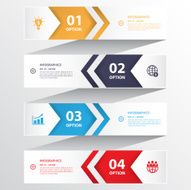 Design clean number banners template graphic or website layout N26