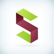 Modern letter S icon flat design element template N2