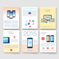 Templates Design Set of Web Mail Brochures Mobile Technology Infographic N460