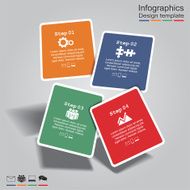 Infographic report template with lines and icons Vector N36