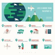 travel and vacation banner with infographic N2