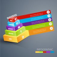 Abstract 3D Modern digital template vector infographics N3