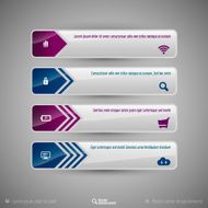 Vector tabs as design elements for business layouts N53