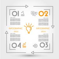 linear infographics square