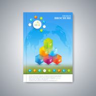 Modern template layout brochure magazine flyer booklet cover or report N13