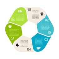 Vector linear circle eco infographic Ecology template for diagram graph N5
