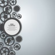 Black gears on the grey background N3