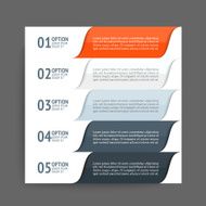 Infographics design template Business concept with 5 options N21
