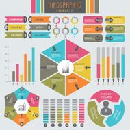 Big set of colorful business infographic elements