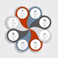 Infographic design template with elements and icons Vector N32