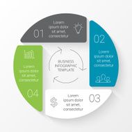 Vector circle infographic Template for cycle diagram graph presentation and N60